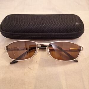 S-GEAR Sunglasses Eyewear Metal Full Frame 47/06 Amber Lens With Case